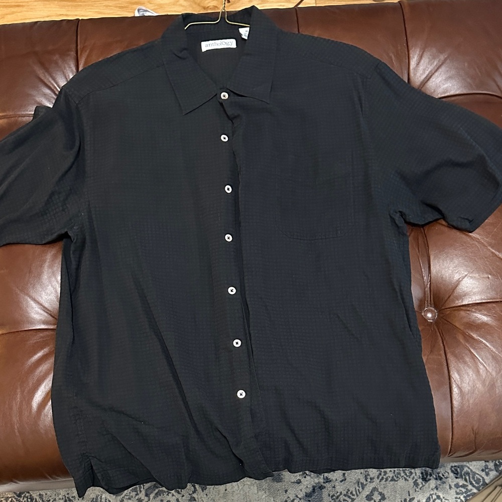 Men's Black Button Down Shirt